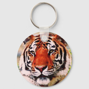 Tiger Look Key Ring