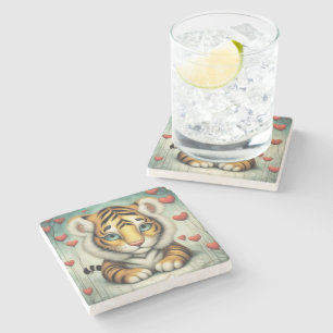 Tiger Love 2 Stone Coaster