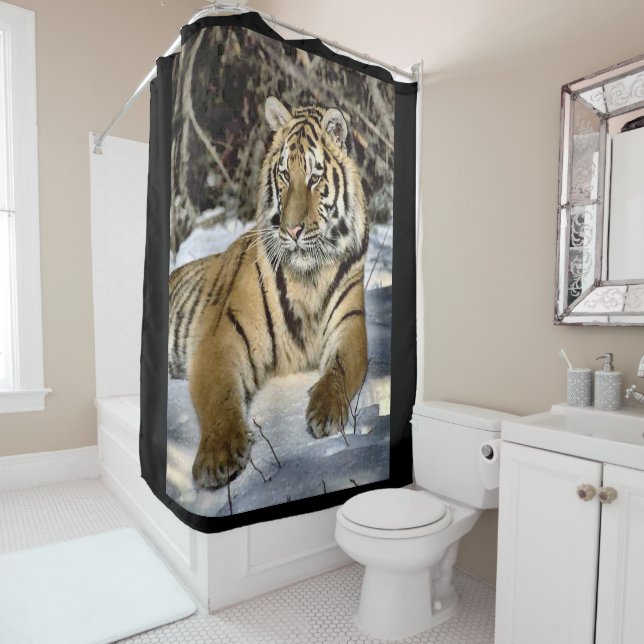 Tiger Lovers Shower Curtain (In Situ)