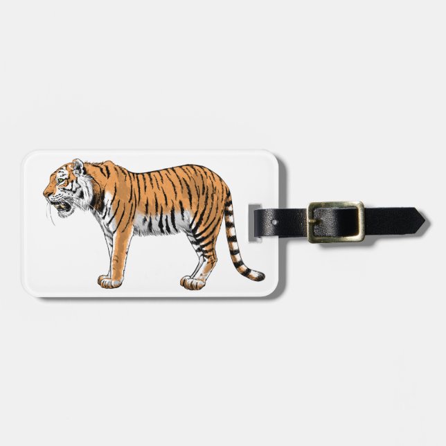 Tiger Luggage Tag (Front Horizontal)