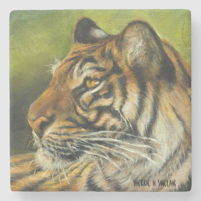 Tiger Marble Coaster (Front)