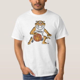 Tiger Mascot Playing Basketball T-Shirt