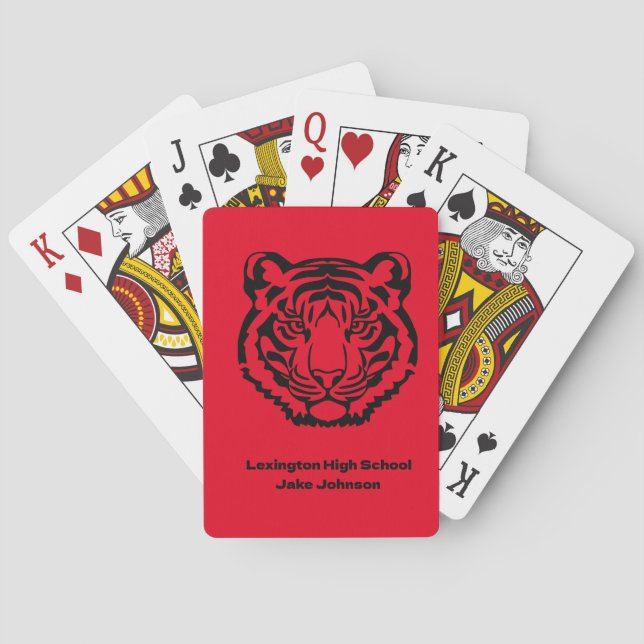 Tiger Mascot  Playing Cards (Back)