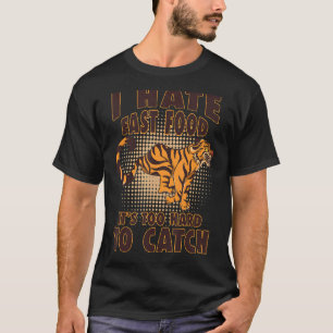 Tiger Meme Big Cat Wild Animal Retro Fast Food T-Shirt