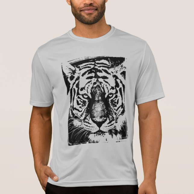 Tiger Mens Activewear Sport-Tek Competitor Silver T-Shirt (Front)