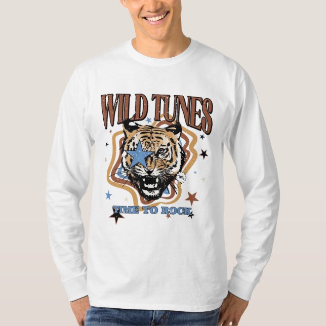 Tiger Men's Basic Long Sleeve T-shirt  (Front)