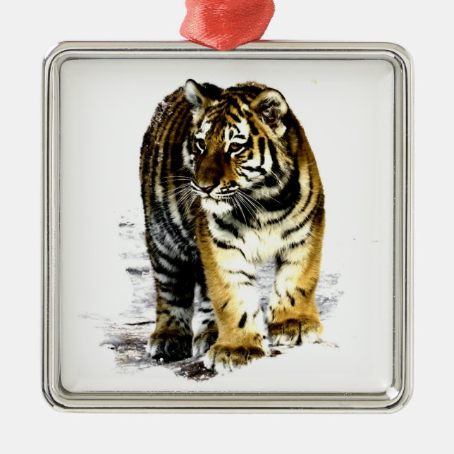 Tiger Metal Tree Decoration (Front)