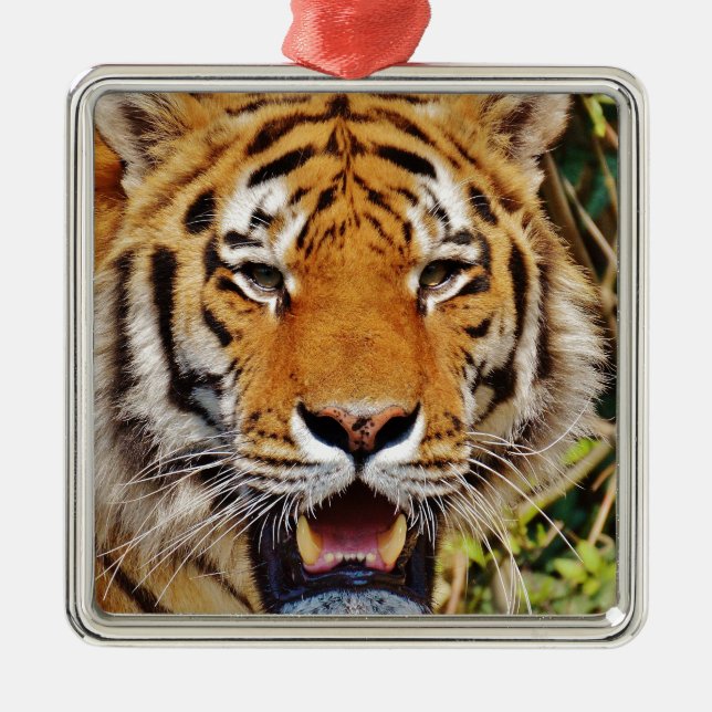 Tiger Metal Tree Decoration (Front)