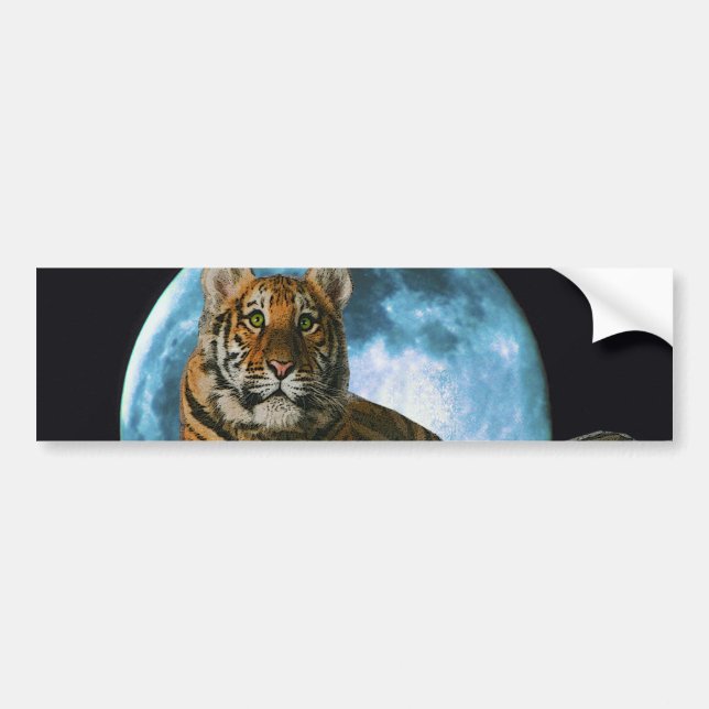 TIGER MOON BUMPER STICKER (Front)