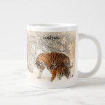 Tiger Mother and Cub Jumbo Mug<br><div class="desc">This beautiful Tiger Mother and Cub jumbo mug is great for curling up with a warm drink this winter.</div>