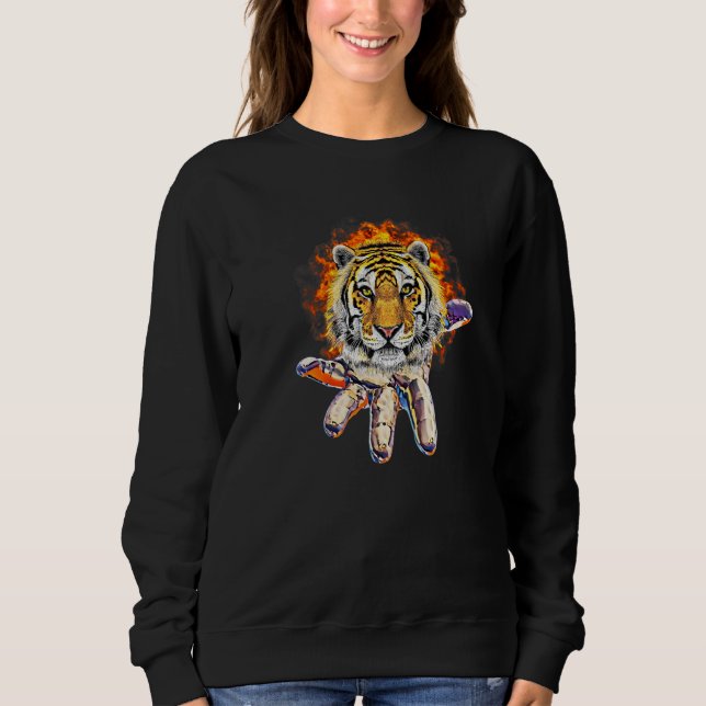 Tiger Motif  22 Sweatshirt (Front)