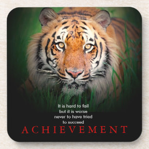 Tiger Motivational Achievement Coaster