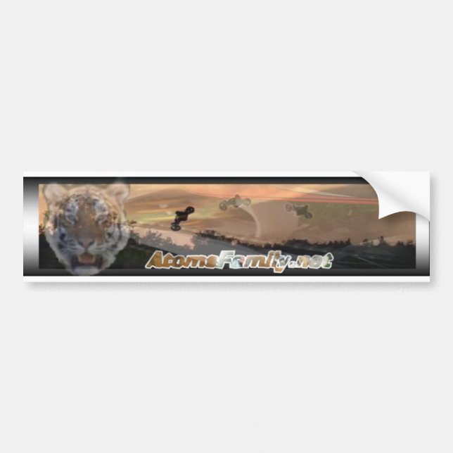 Tiger motocross bumper sticker (Front)