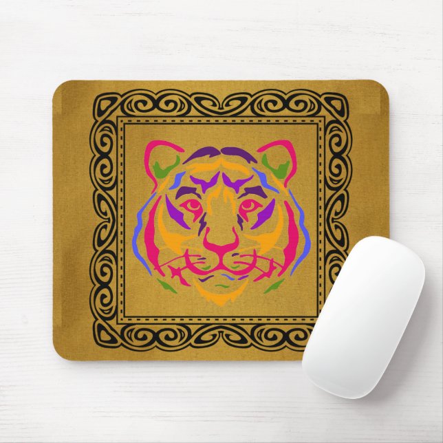 Tiger Mouse Pad (With Mouse)