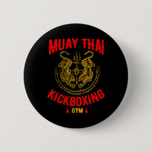 Tiger Muay Thai Kickboxing Gym Mma Training Gift  6 Cm Round Badge