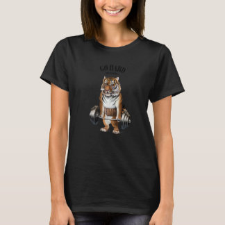 Tiger Muscle Training With Barbell Shrug Bar Fitne T-Shirt