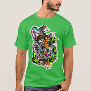 Tiger Neo traditional tattoo T-Shirt
