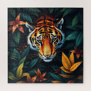 “Tiger of Mine” – Colourful Tiger Portrait Jigsaw Puzzle