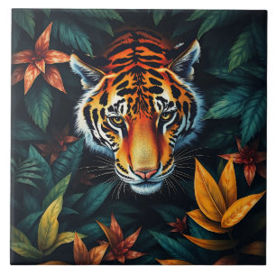 “Tiger of Mine” – Colourful Tiger Portrait Tile