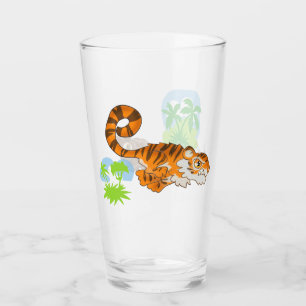 Tiger on the Hunt Glass