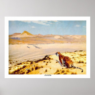 Tiger on the Watch by Jean-Leon Gerome 1888 Poster