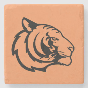 Tiger orange stone coaster