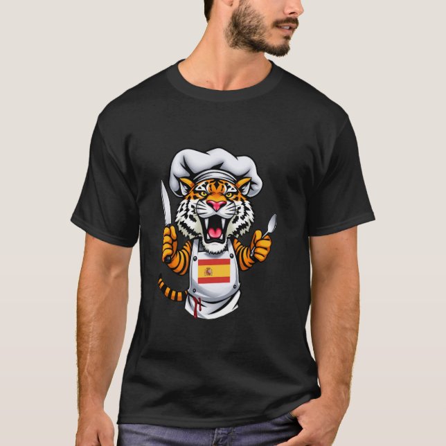 Tiger Paella Chef T-Shirt (Front)