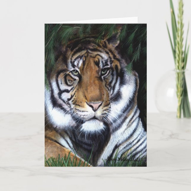 Tiger Painting  Card (Front)