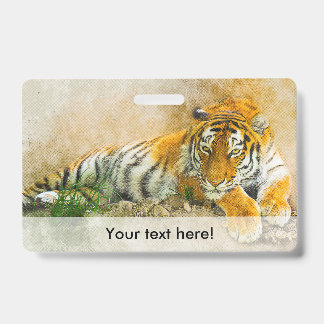 Tiger painting ID badge