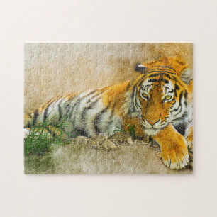 Tiger painting jigsaw puzzle