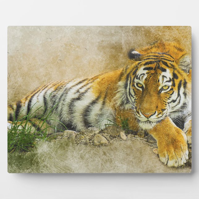 Tiger painting plaque (Front)