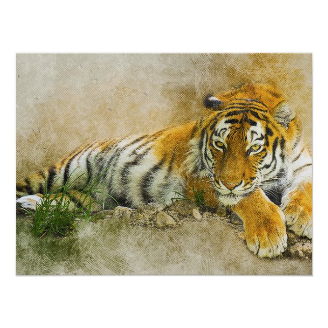 Tiger painting poster (Front)
