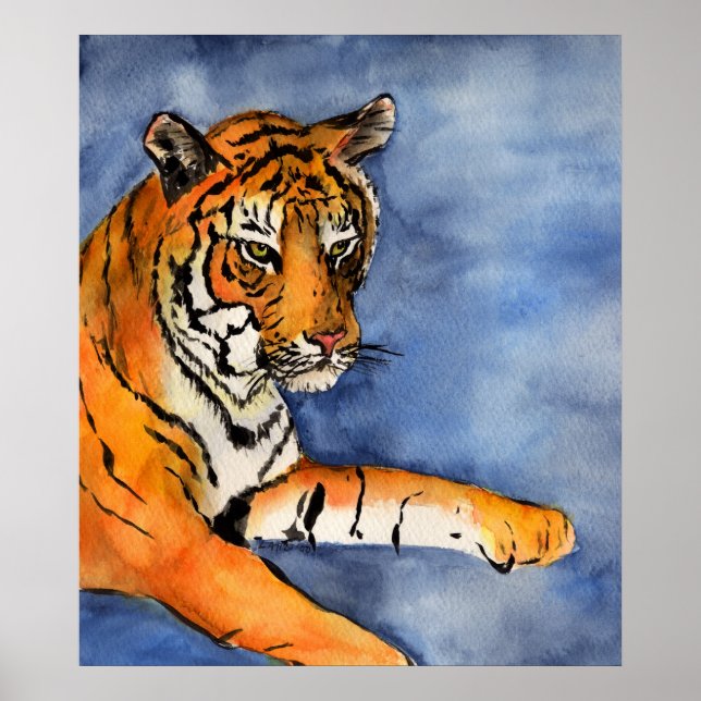 Tiger Painting Poster (Cropped) (Front)