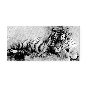 Tiger painting self-inking stamp