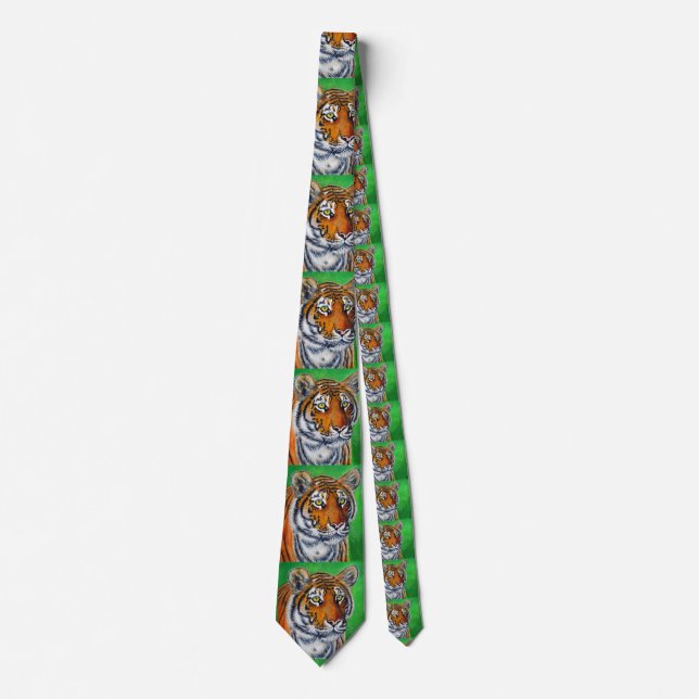 Tiger Painting Tie (Front)