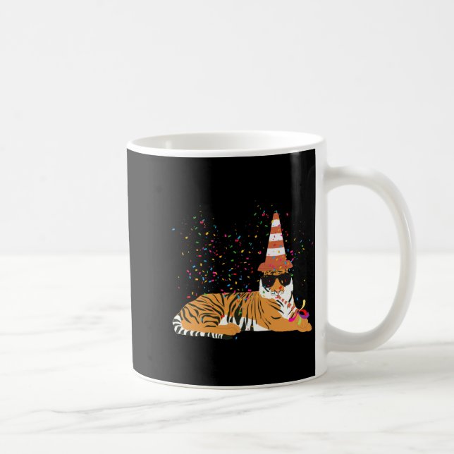 Tiger Partying Animals Having A Party  Coffee Mug (Right)