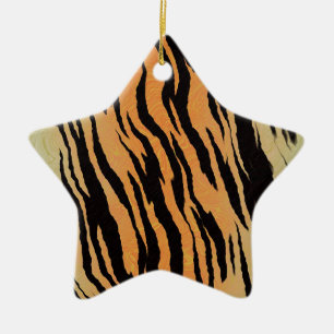 Tiger Pattern Ceramic Tree Decoration