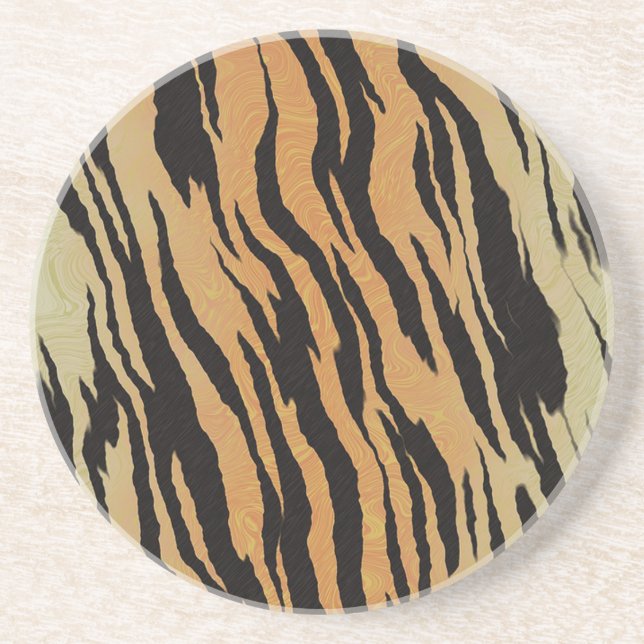 Tiger Pattern Coaster (Front)