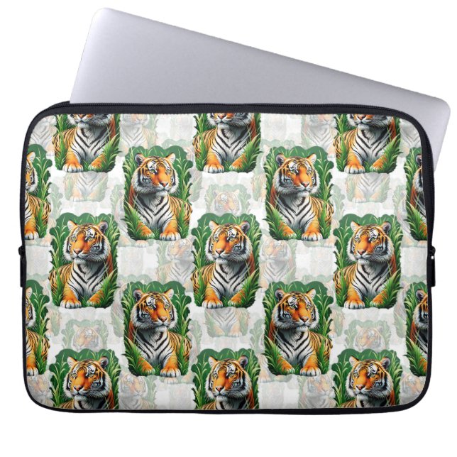 Tiger Pattern Design  Laptop Sleeve (Front)