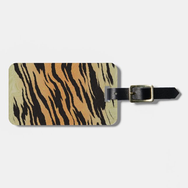 Tiger Pattern Luggage Tag (Front Horizontal)