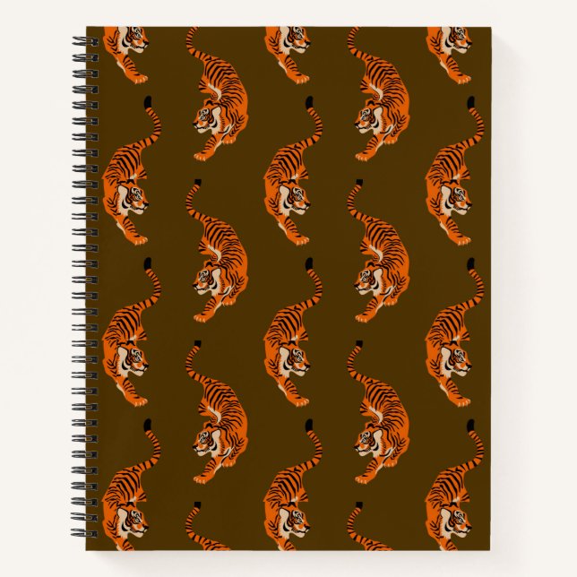 Tiger Pattern Notebook (Front)