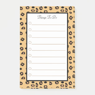 Tiger Pattern Personalised Things To Do Post-it Notes