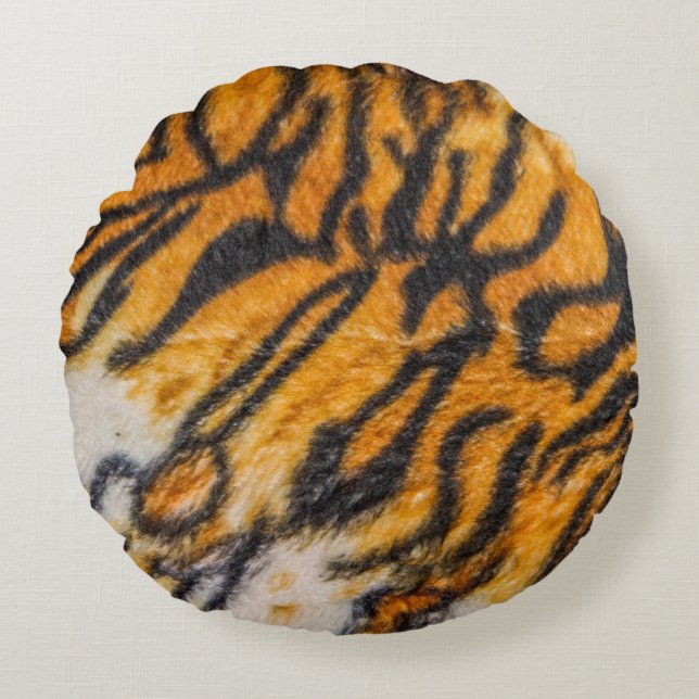 Tiger patterned backgroundpattern, tiger, abstract round cushion (Front)