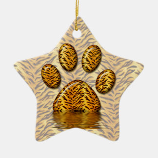 Tiger Paw #2 Ceramic Tree Decoration