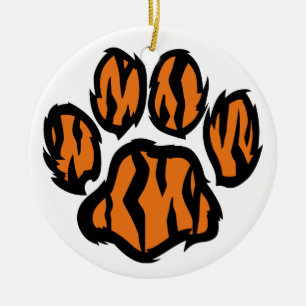 Tiger Paw Ceramic Tree Decoration