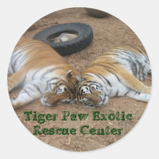 Tiger Paw Exotic Rescue Centre Classic Round Sticker