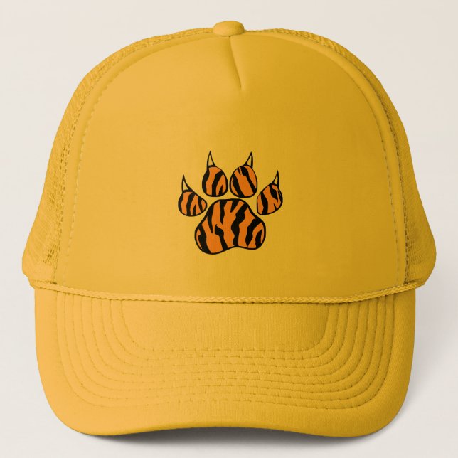 Tiger Paw Print Trucker Hat (Front)