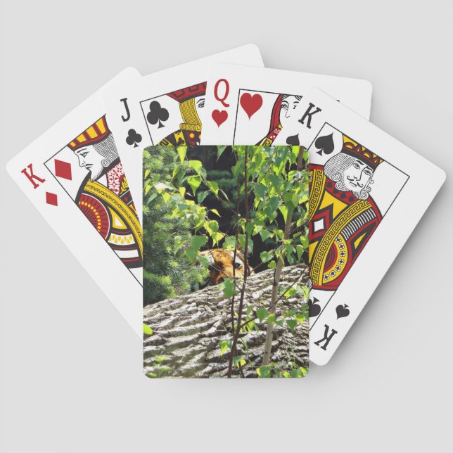 Tiger Peek-a-boo Playing Card (Back)