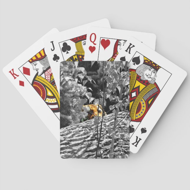 Tiger Peek-a-boo Playing Cards (Back)