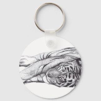 Tiger - Pen and Ink Key Ring